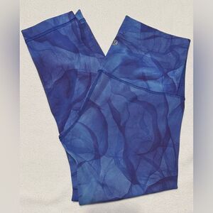 Lululemon Wunder Under Legging | Blue Pattern| Size 6